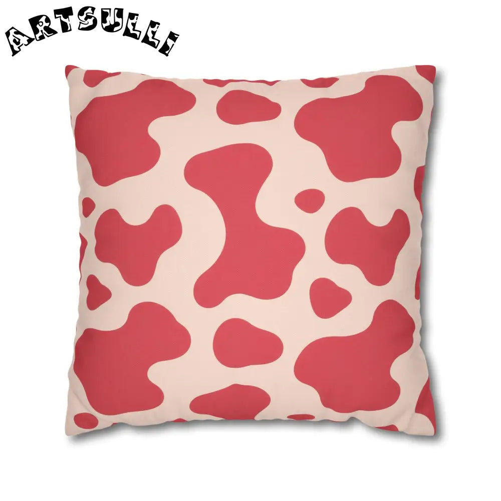 JAKKOUTTHEBXX Pink Cow Illustration Printed Throw Pillow 2025