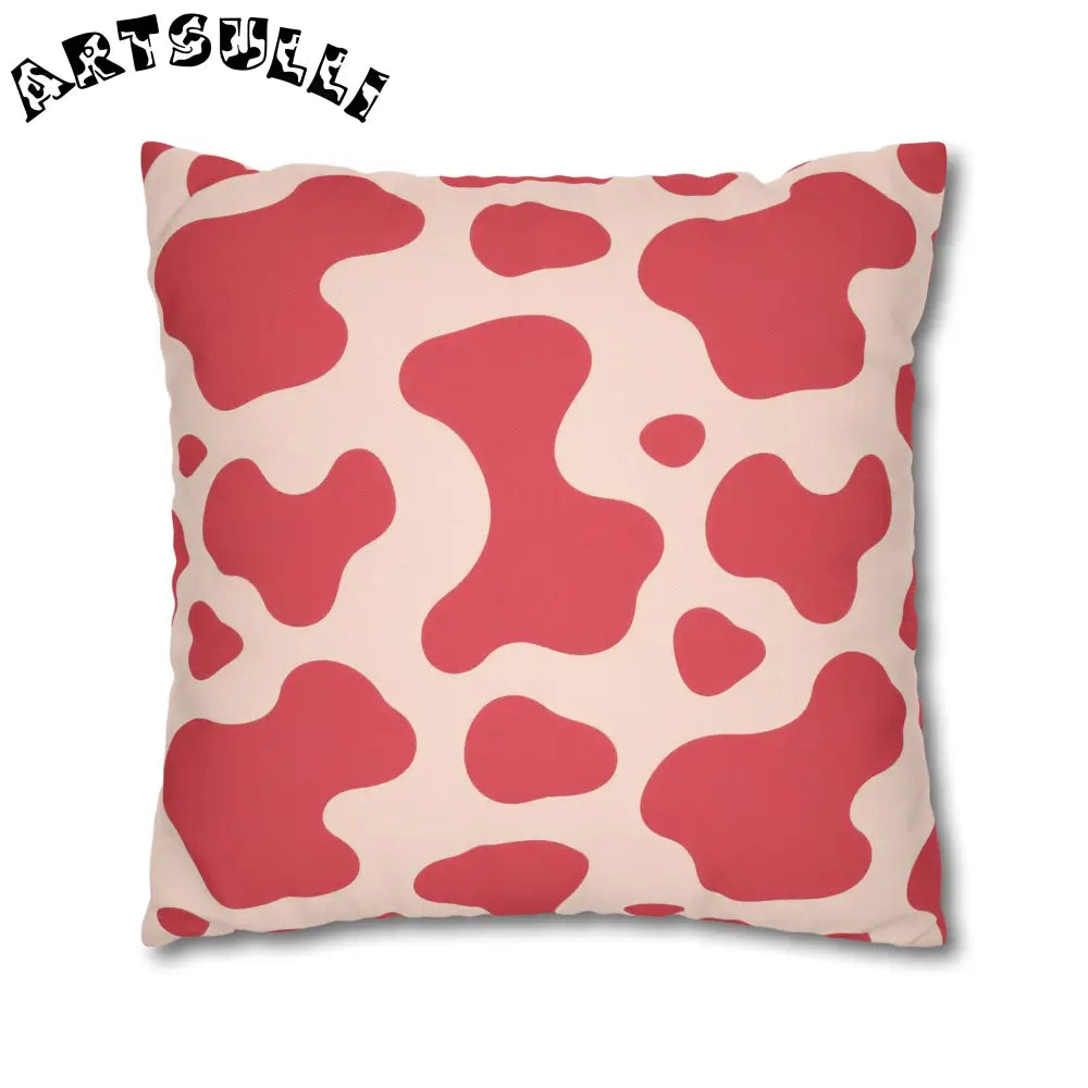 JAKKOUTTHEBXX Pink Cow Illustration Printed Throw Pillow 2025