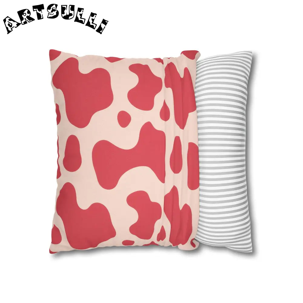 JAKKOUTTHEBXX Pink Cow Illustration Printed Throw Pillow 2025