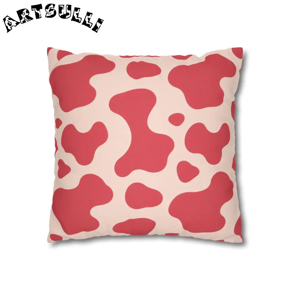 JAKKOUTTHEBXX Pink Cow Illustration Printed Throw Pillow 2025