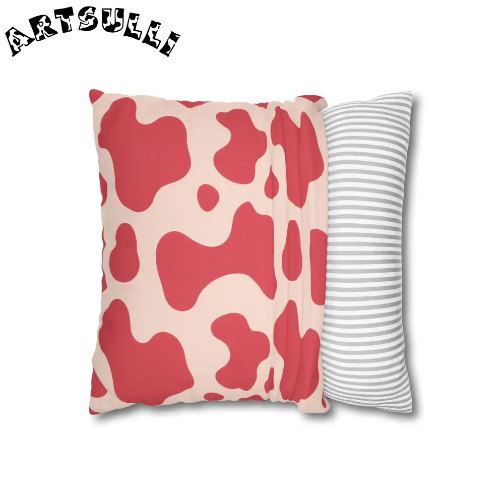 JAKKOUTTHEBXX Pink Cow Illustration Printed Throw Pillow 2025