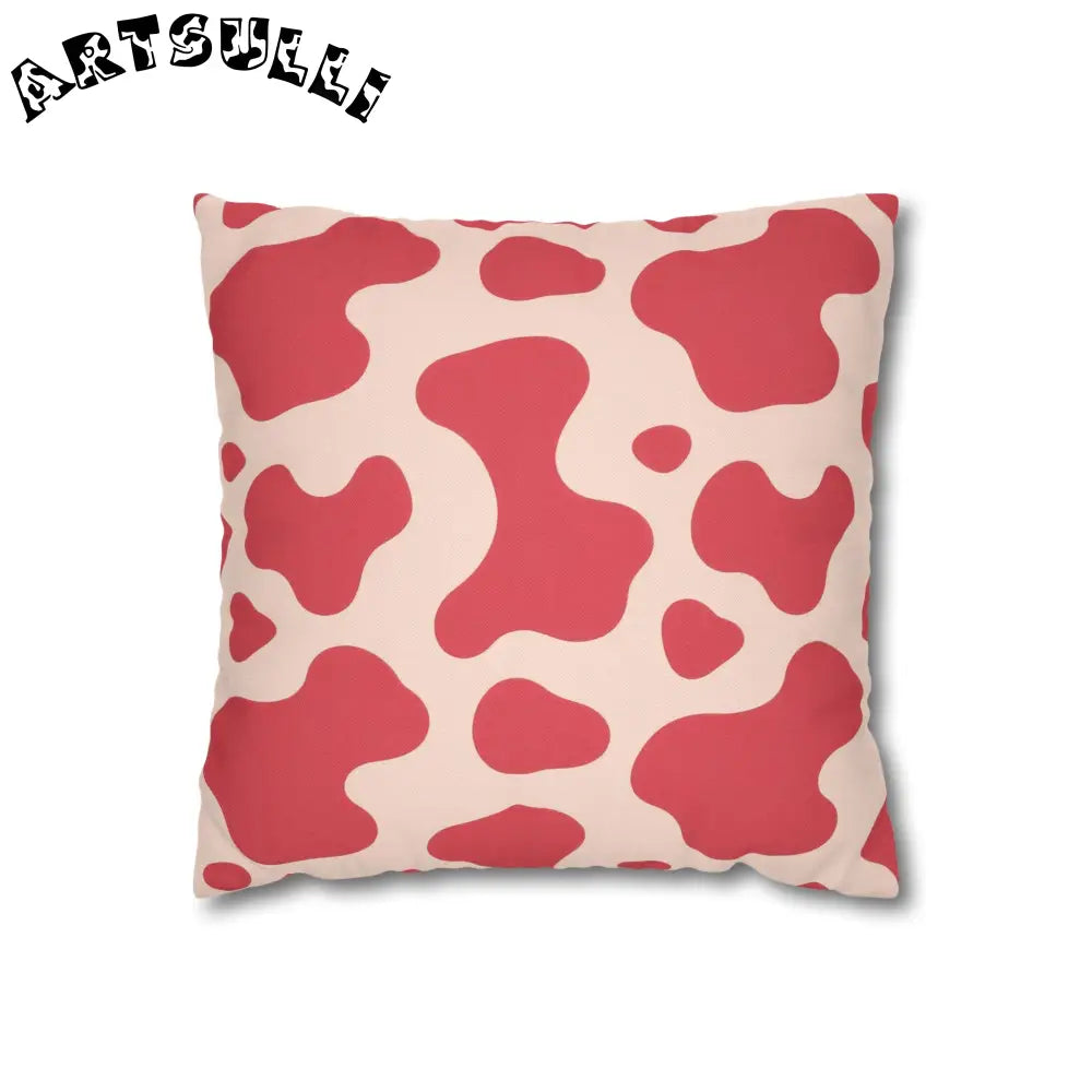 JAKKOUTTHEBXX Pink Cow Illustration Printed Throw Pillow 2025