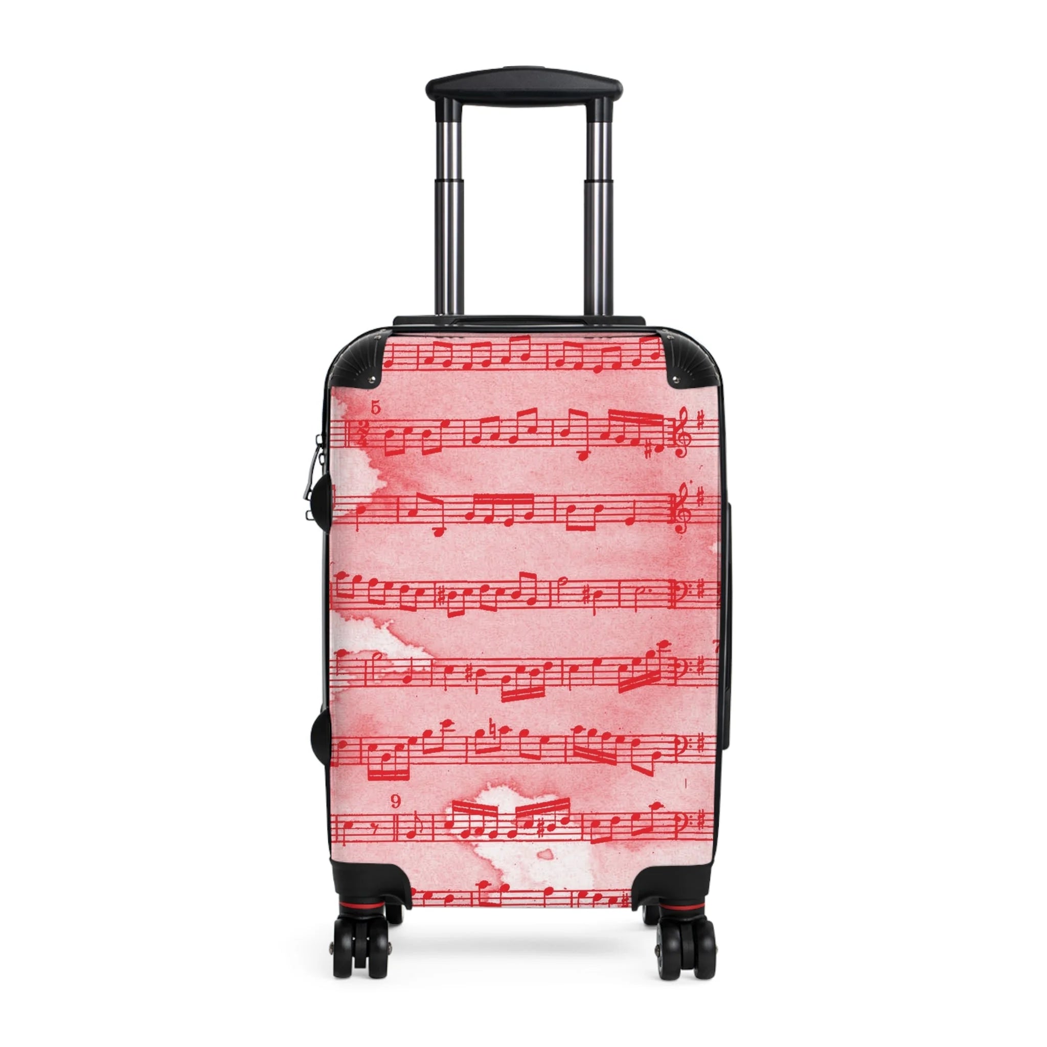 Red Musical Note Rolling Suitcase, Artsulli - Art is Long, Life is Short, Bags, Size, Small, Color, Black, , , 40545573244793878647