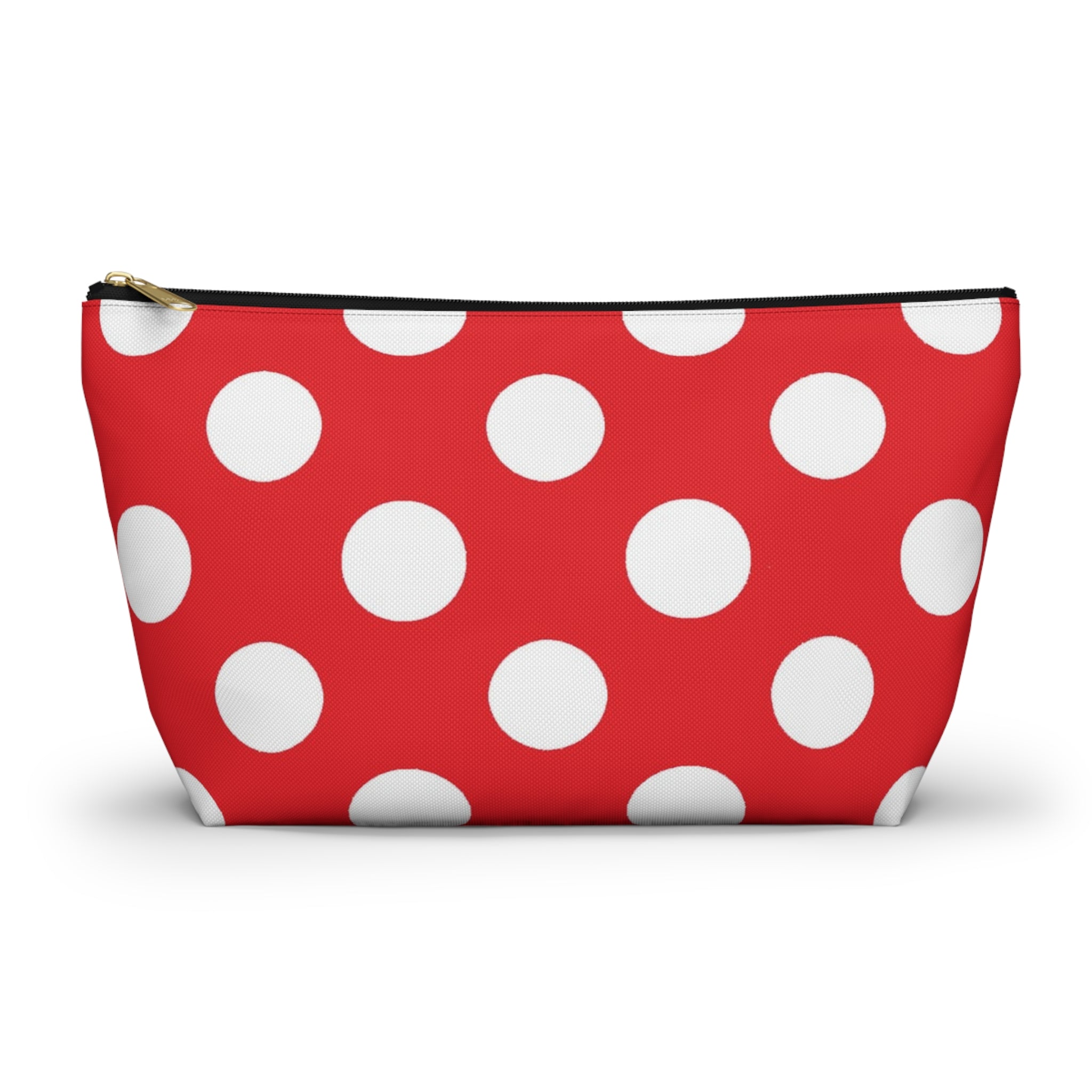 Printify Red Polka Dot Accessory Pouch 2025