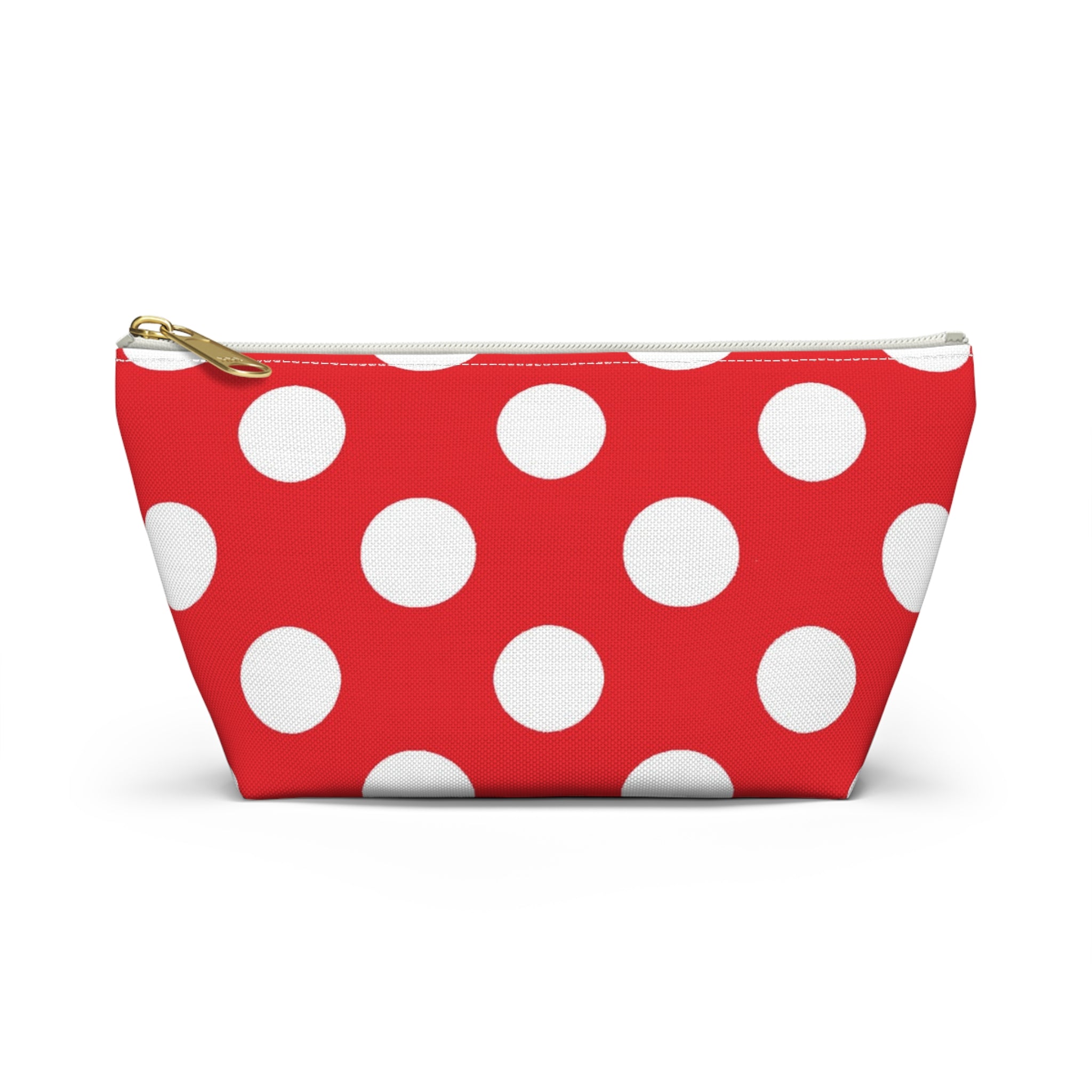 Printify Red Polka Dot Accessory Pouch 2025