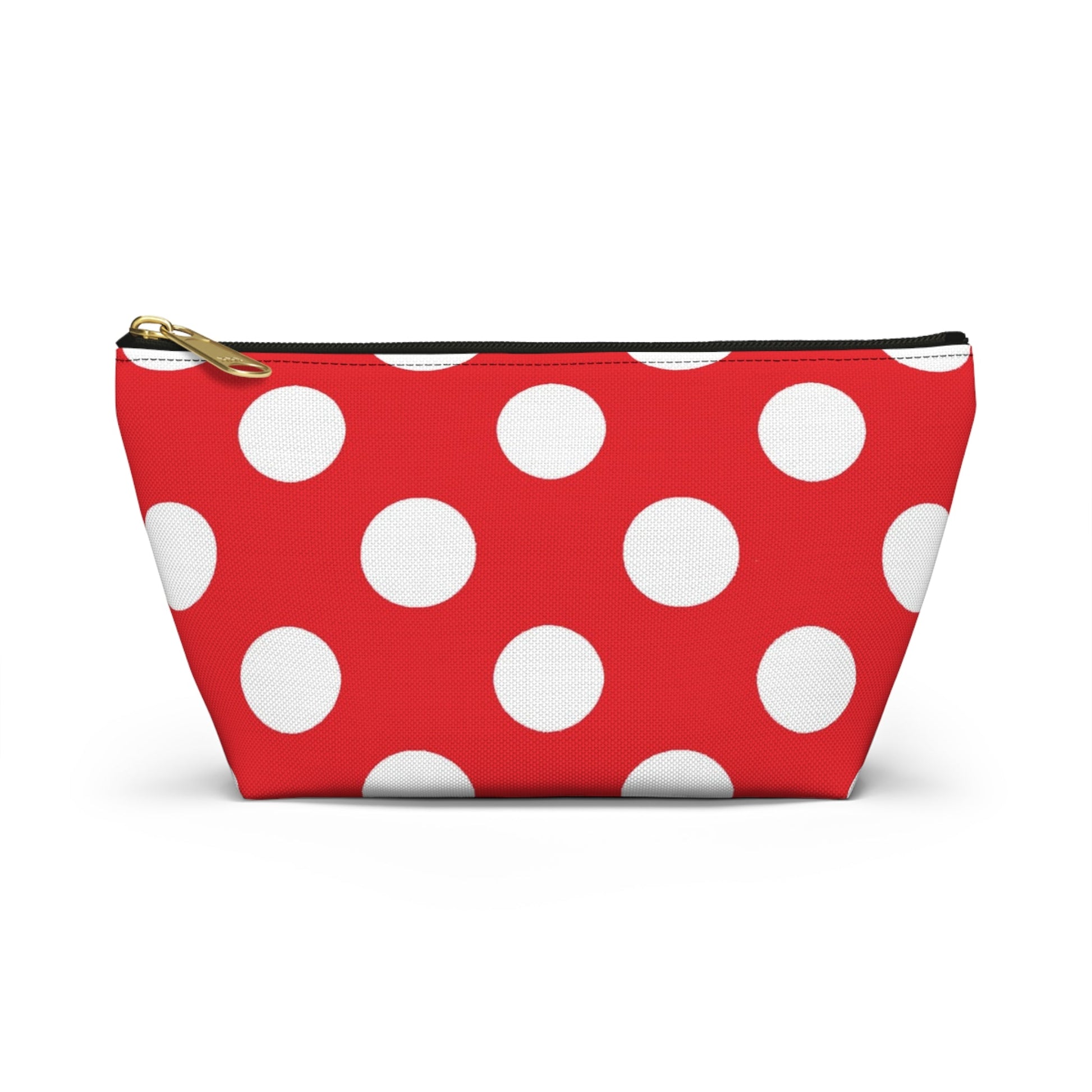 Red Polka Dot Accessory Pouch, Artsulli - Art is Long, Life is Short, Bags, Size, Small, Color, Black zipper, , , 20168985526371021043