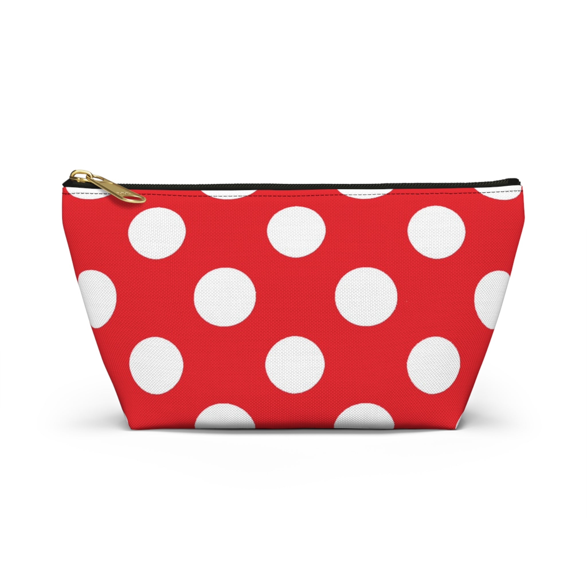 Printify Red Polka Dot Accessory Pouch 2025