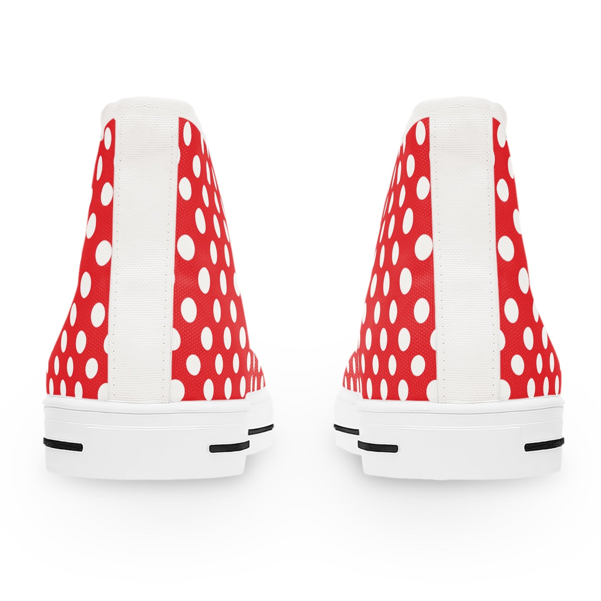 Red Polka Dot High Top Sneakers, Artsulli - Art is Long, Life is Short, Shoes, , , , , , , 