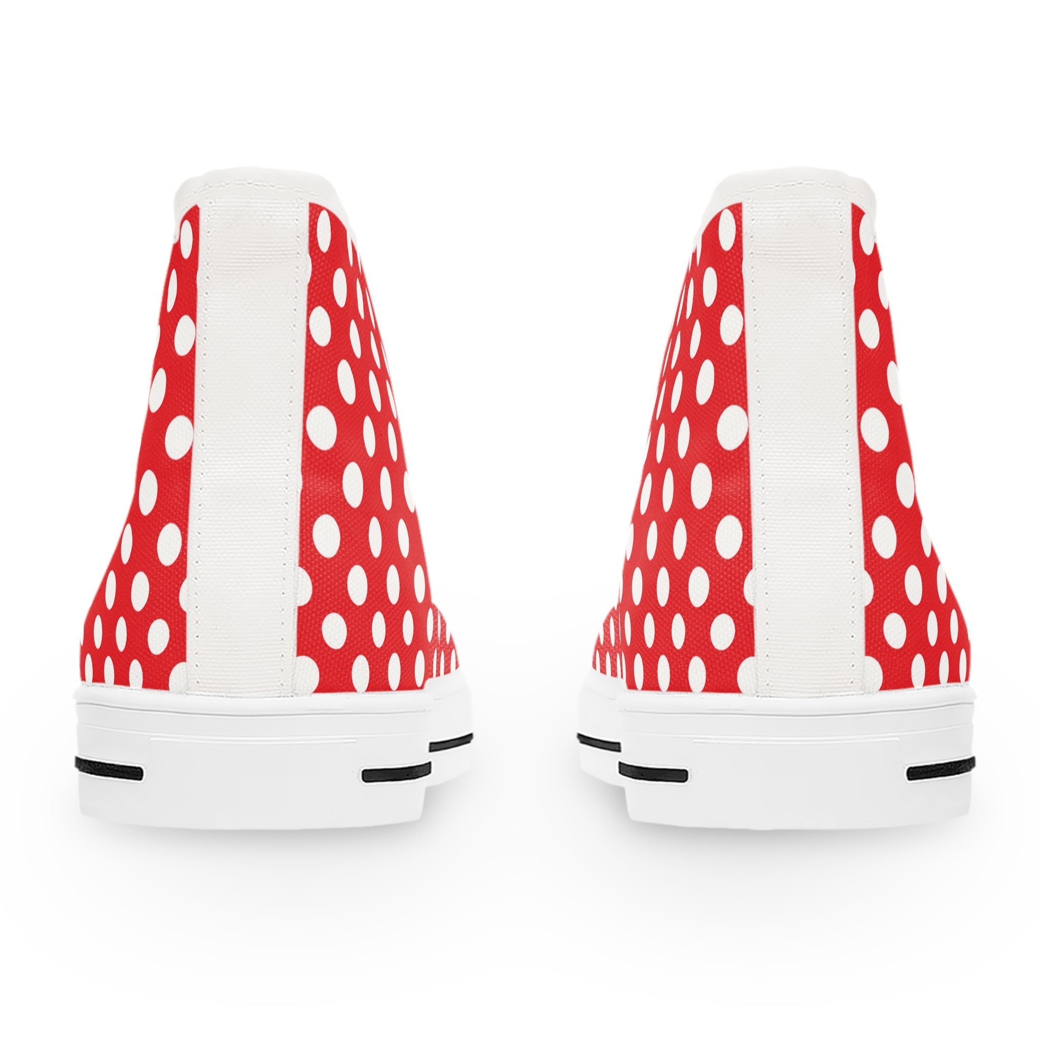 Red Polka Dot High Top Sneakers, Artsulli - Art is Long, Life is Short, Shoes, , , , , , , 