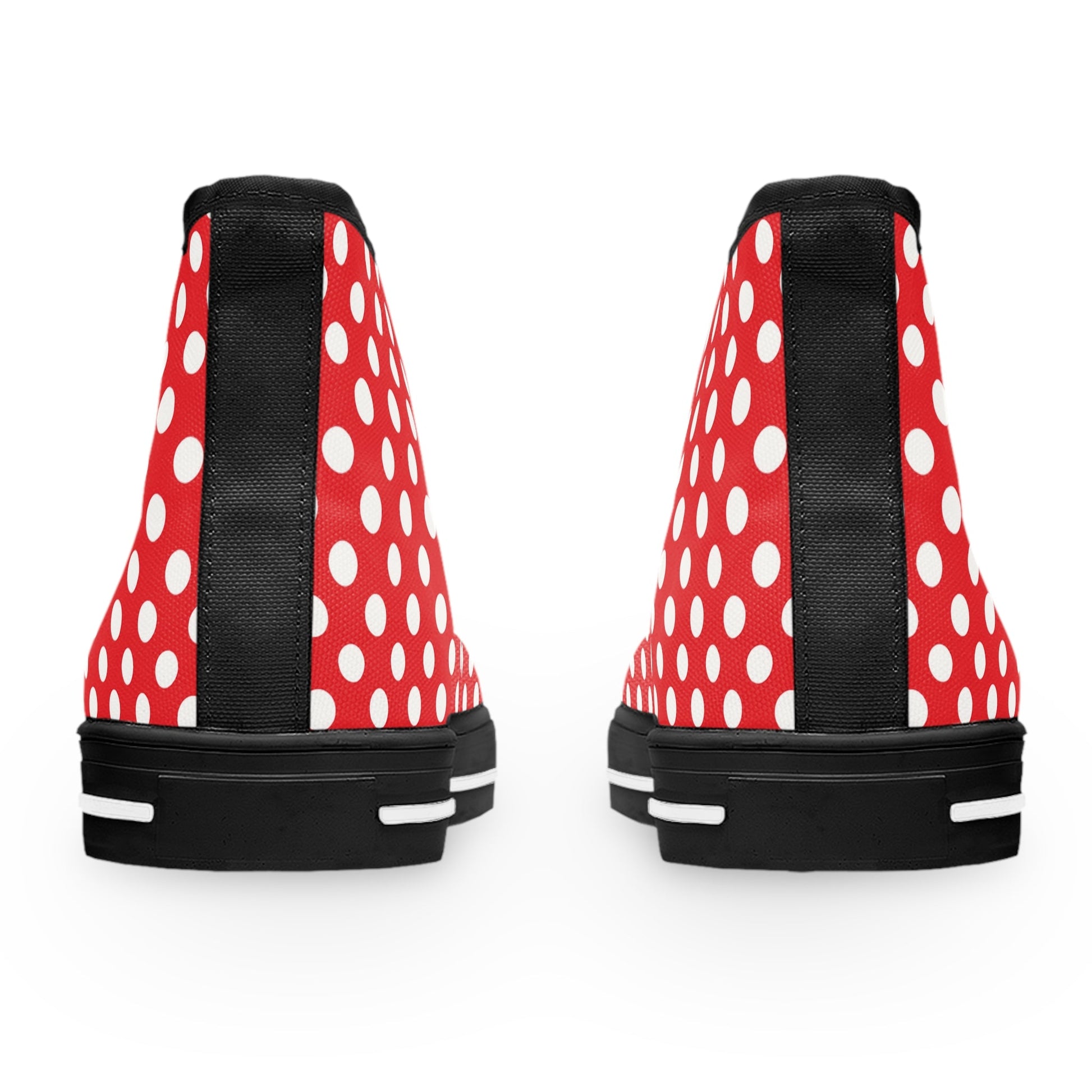 Red Polka Dot High Top Sneakers, Artsulli - Art is Long, Life is Short, Shoes, , , , , , , 