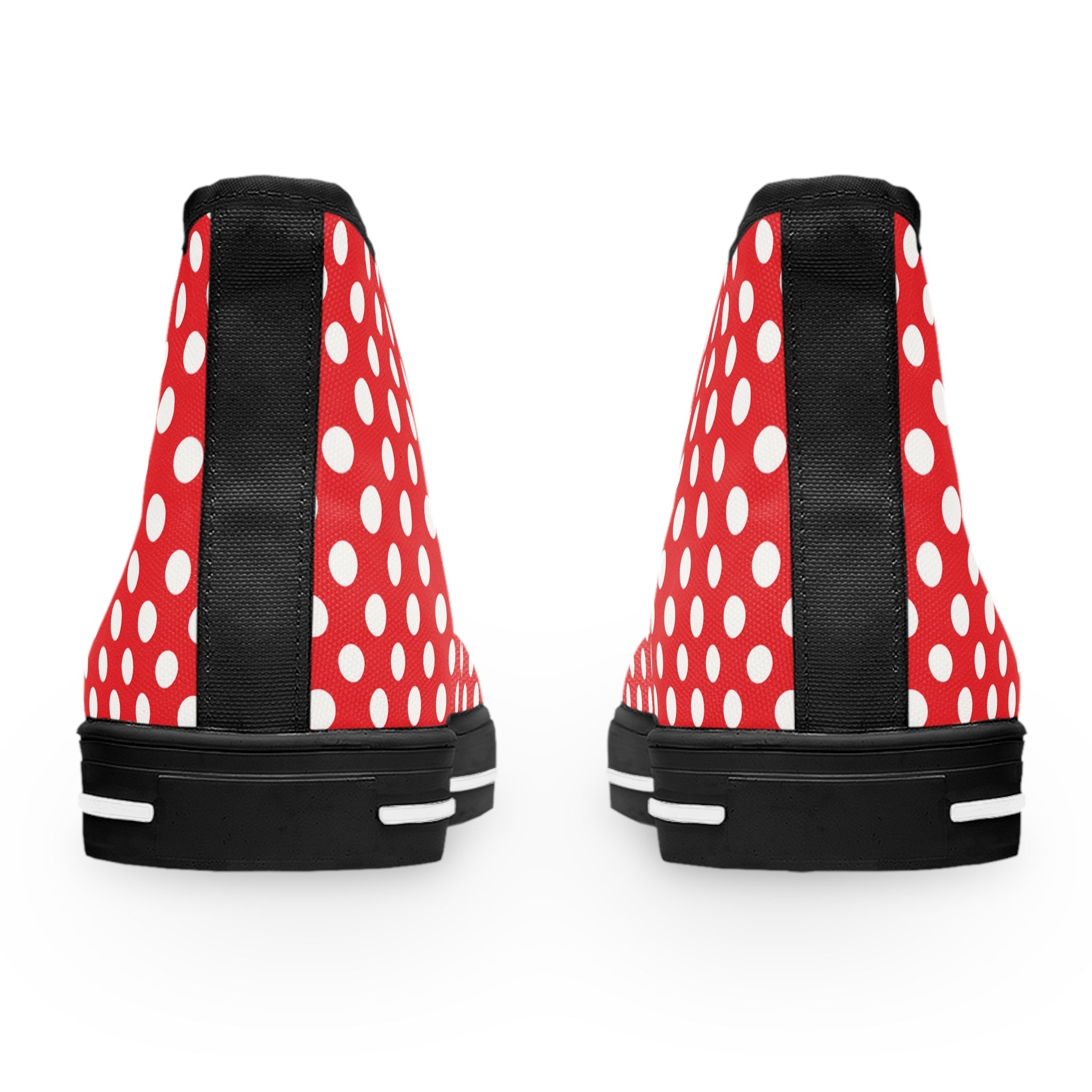Red Polka Dot High Top Sneakers, Artsulli - Art is Long, Life is Short, Shoes, , , , , , , 