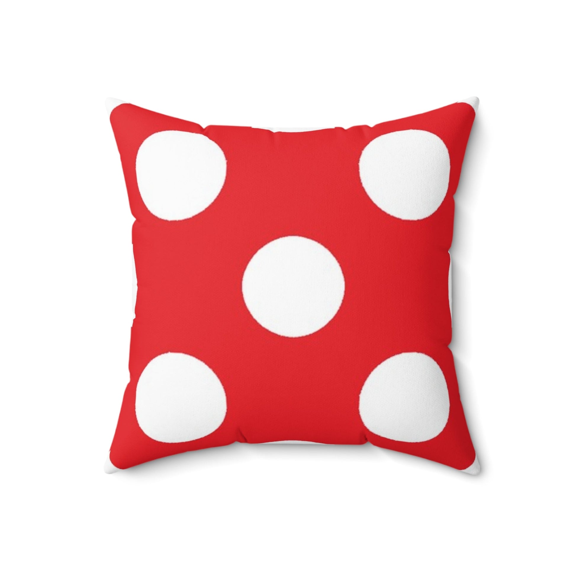 Red Polka Dot Throw Pillow, Artsulli - Art is Long, Life is Short, Home Decor, Size, 18" × 18", , , , , 89828010337547575835