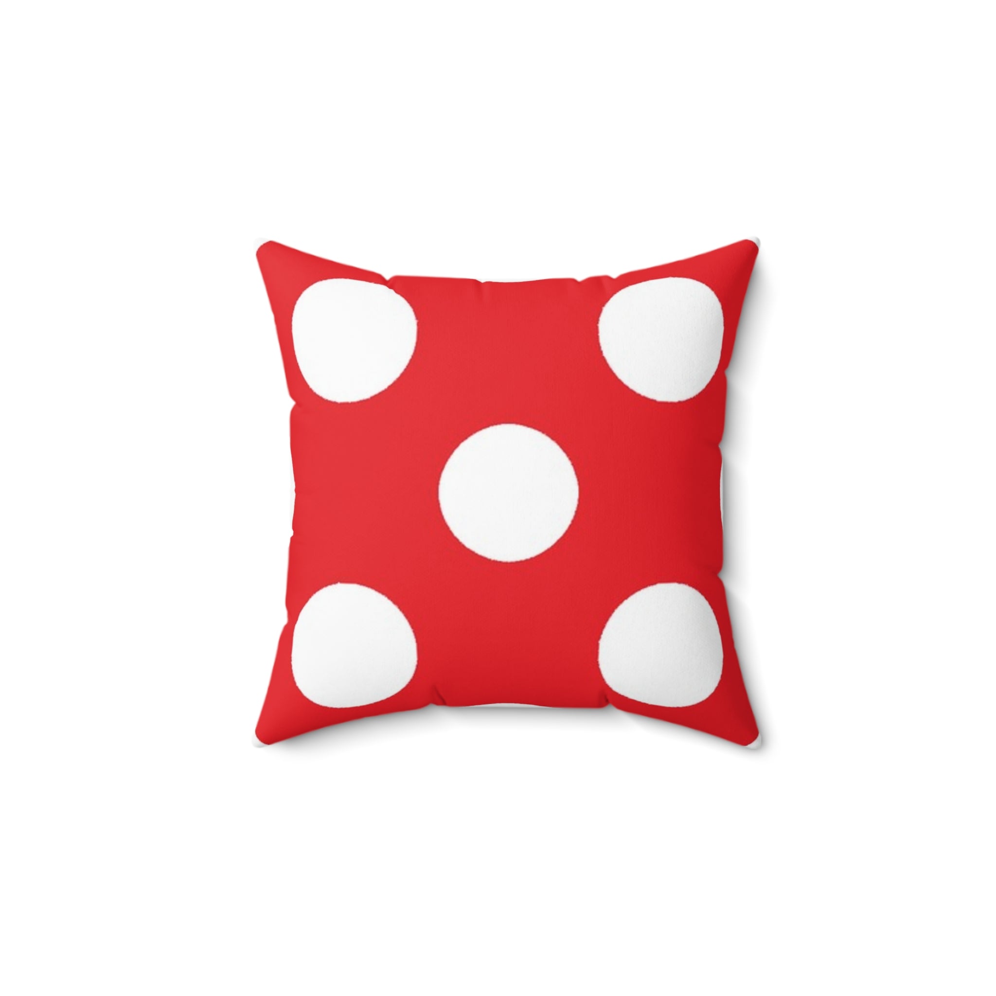 Red Polka Dot Throw Pillow, Artsulli - Art is Long, Life is Short, Home Decor, Size, 14" × 14", , , , , 23521693322548377585