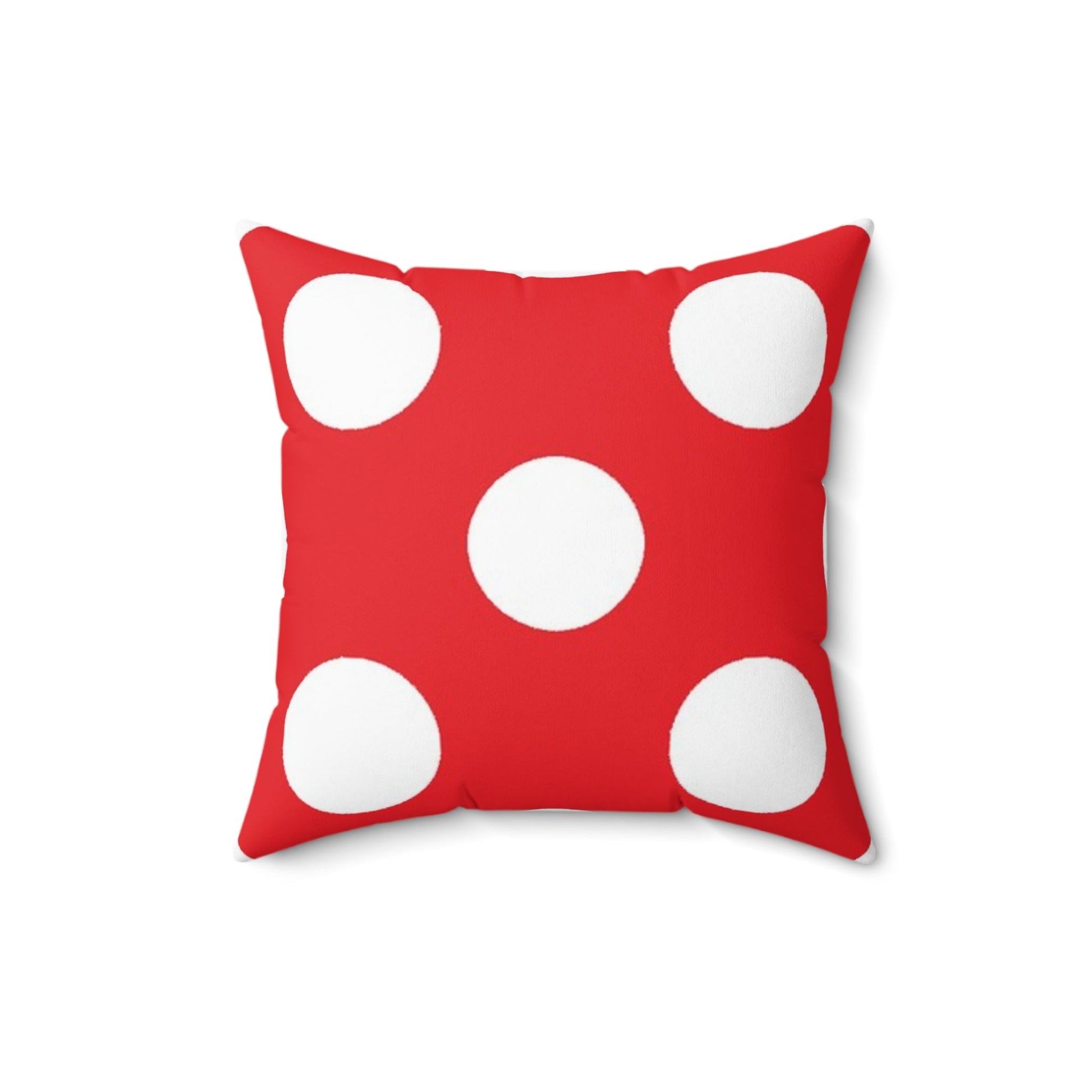 Red Polka Dot Throw Pillow, Artsulli - Art is Long, Life is Short, Home Decor, Size, 16" × 16", , , , , 25516169368061036797