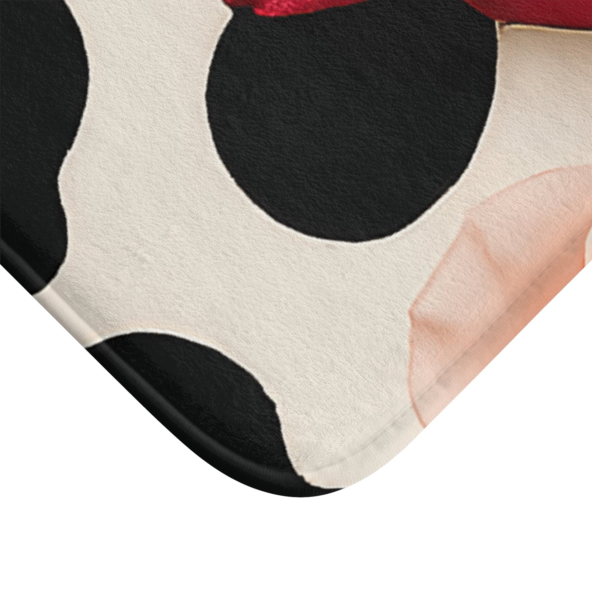 Red Rose Cow Print Bath Mat, Artsulli - Art is Long, Life is Short, Home Decor, , , , , , , 