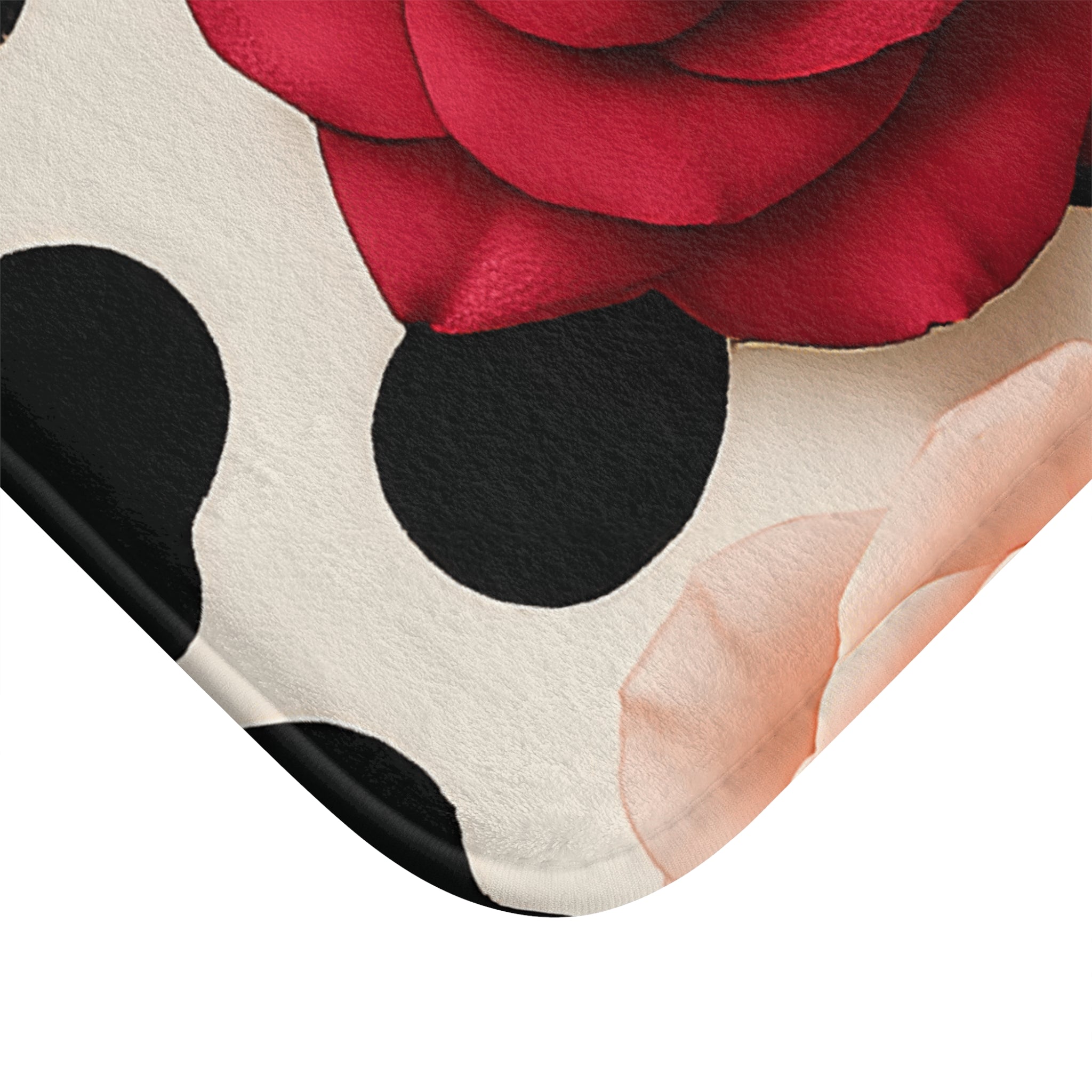 Red Rose Cow Print Bath Mat, Artsulli - Art is Long, Life is Short, Home Decor, , , , , , , 