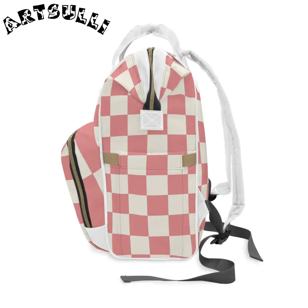 JAKKOUTTHEBXX Retro Checkered Grassland Diaper Backpack 2025