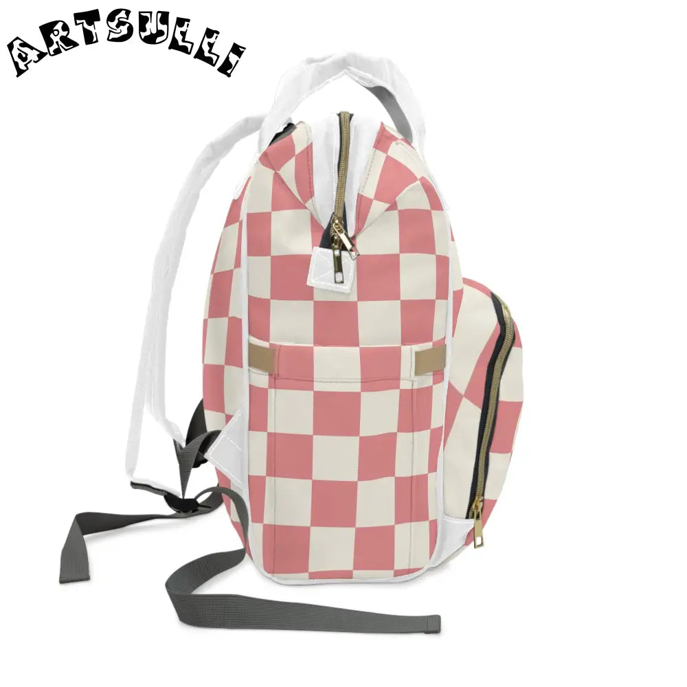 JAKKOUTTHEBXX Retro Checkered Grassland Diaper Backpack 2025