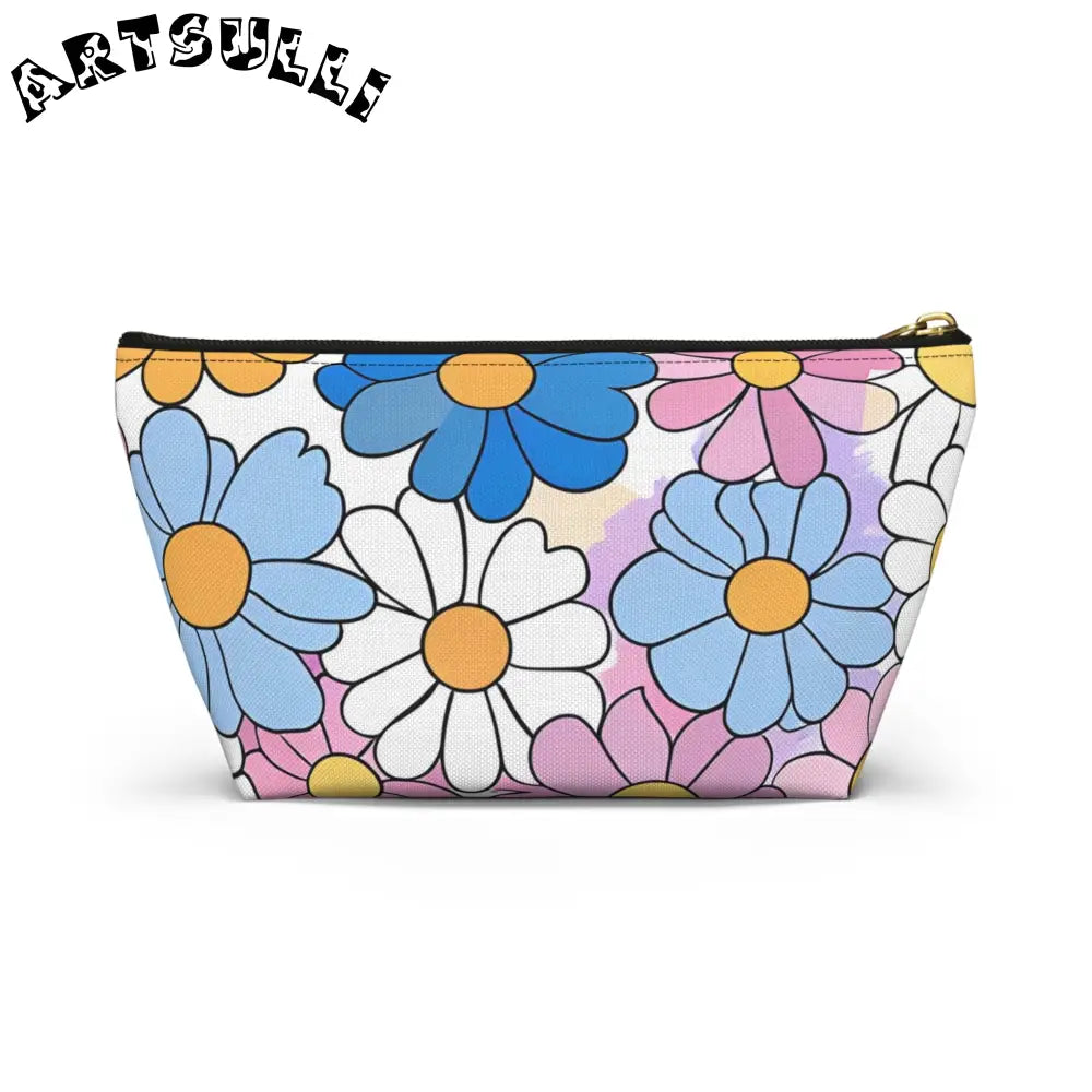 Retro Floral T-Bottom Pouch, Artsulli - Art is Long, Life is Short, Bags, , , , , , , 