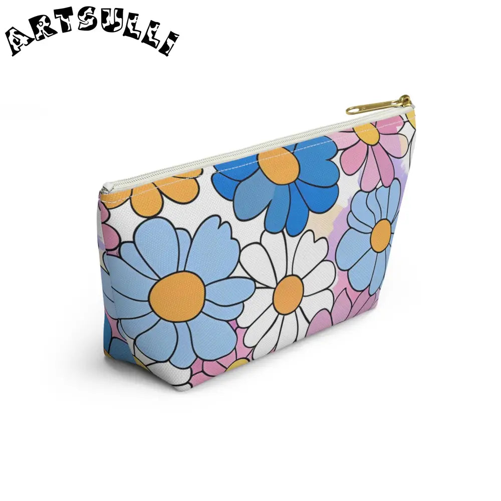 Retro Floral T-Bottom Pouch, Artsulli - Art is Long, Life is Short, Bags, , , , , , , 