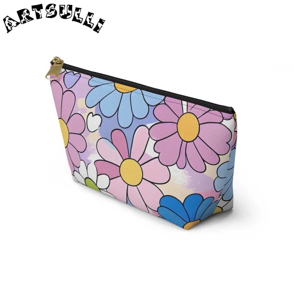 Retro Floral T-Bottom Pouch, Artsulli - Art is Long, Life is Short, Bags, , , , , , , 