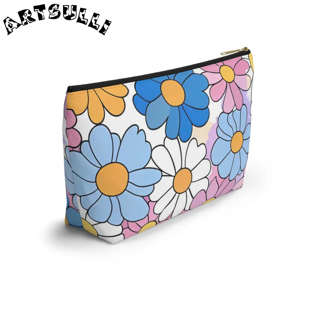 Retro Floral T-Bottom Pouch, Artsulli - Art is Long, Life is Short, Bags, , , , , , , 
