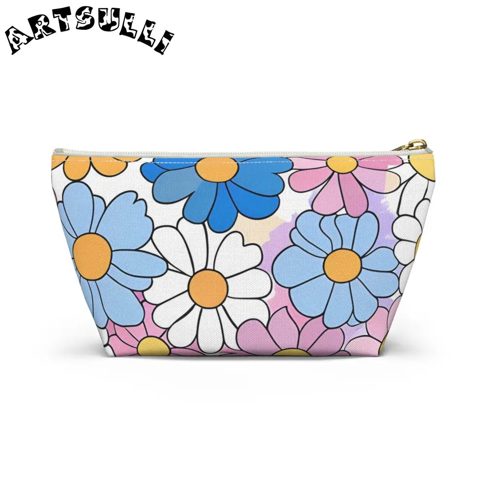 Retro Floral T-Bottom Pouch, Artsulli - Art is Long, Life is Short, Bags, , , , , , , 