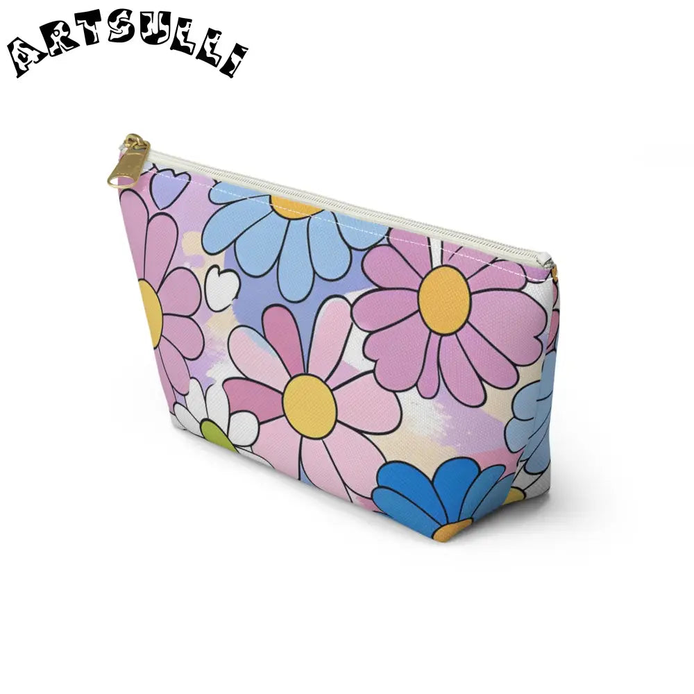 Retro Floral T-Bottom Pouch, Artsulli - Art is Long, Life is Short, Bags, , , , , , , 