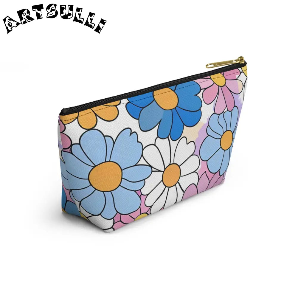 Retro Floral T-Bottom Pouch, Artsulli - Art is Long, Life is Short, Bags, , , , , , , 