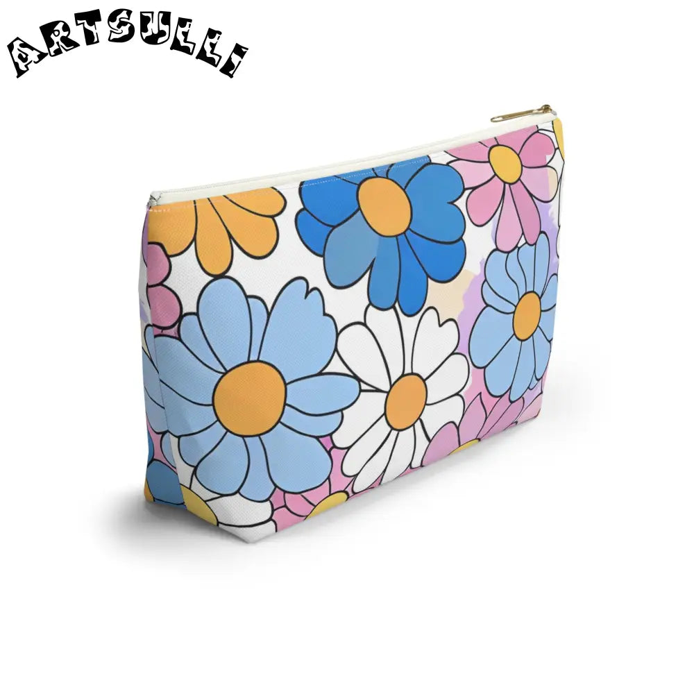 Retro Floral T-Bottom Pouch, Artsulli - Art is Long, Life is Short, Bags, , , , , , , 