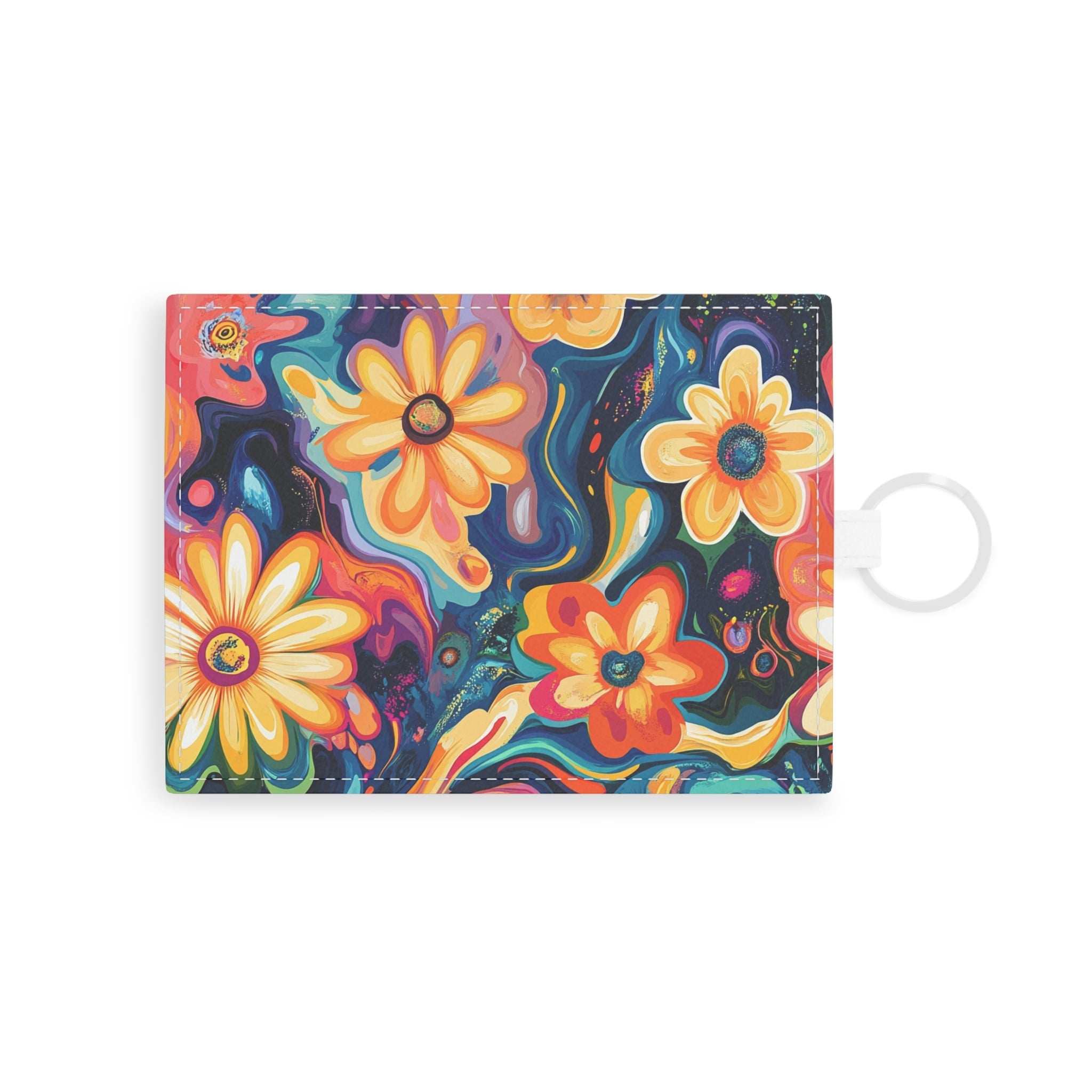 Saffiano Leather Card Holder, Artsulli - Art is Long, Life is Short, Accessories, Size, One size, Color, White, , , 29812639657164273552