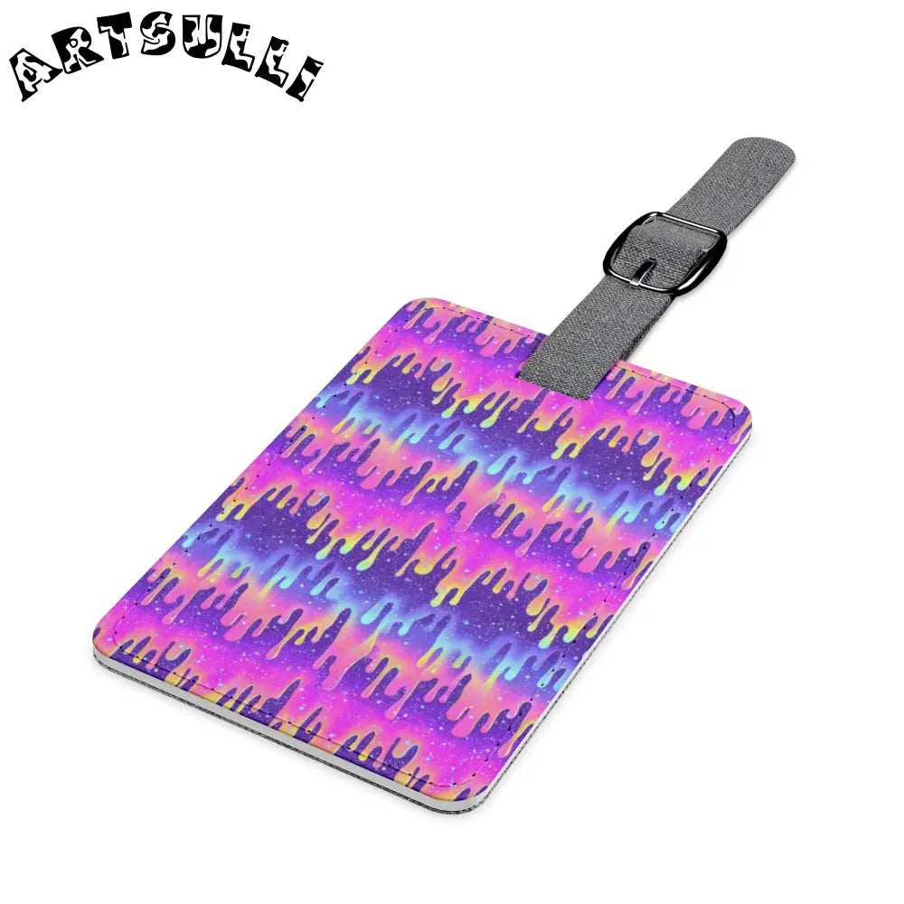 JAKKOUTTHEBXX Colorful Dripping Paint Luggage Tag 2025