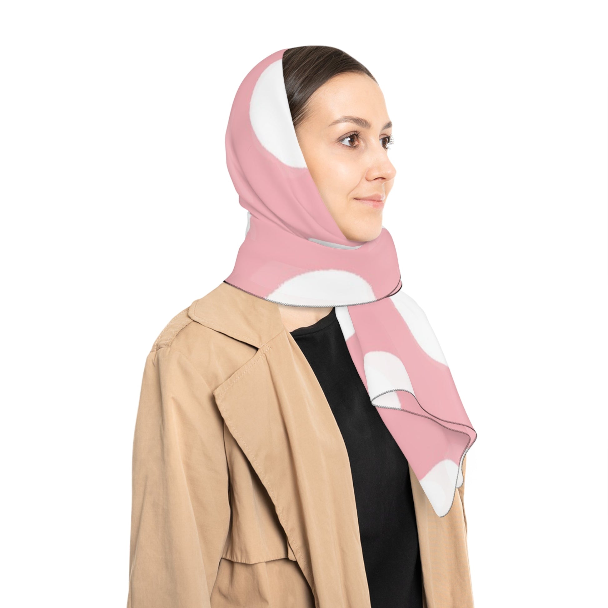 Sheer Pink Polka Dot Scarf, Artsulli - Art is Long, Life is Short, Accessories, , , , , , , 
