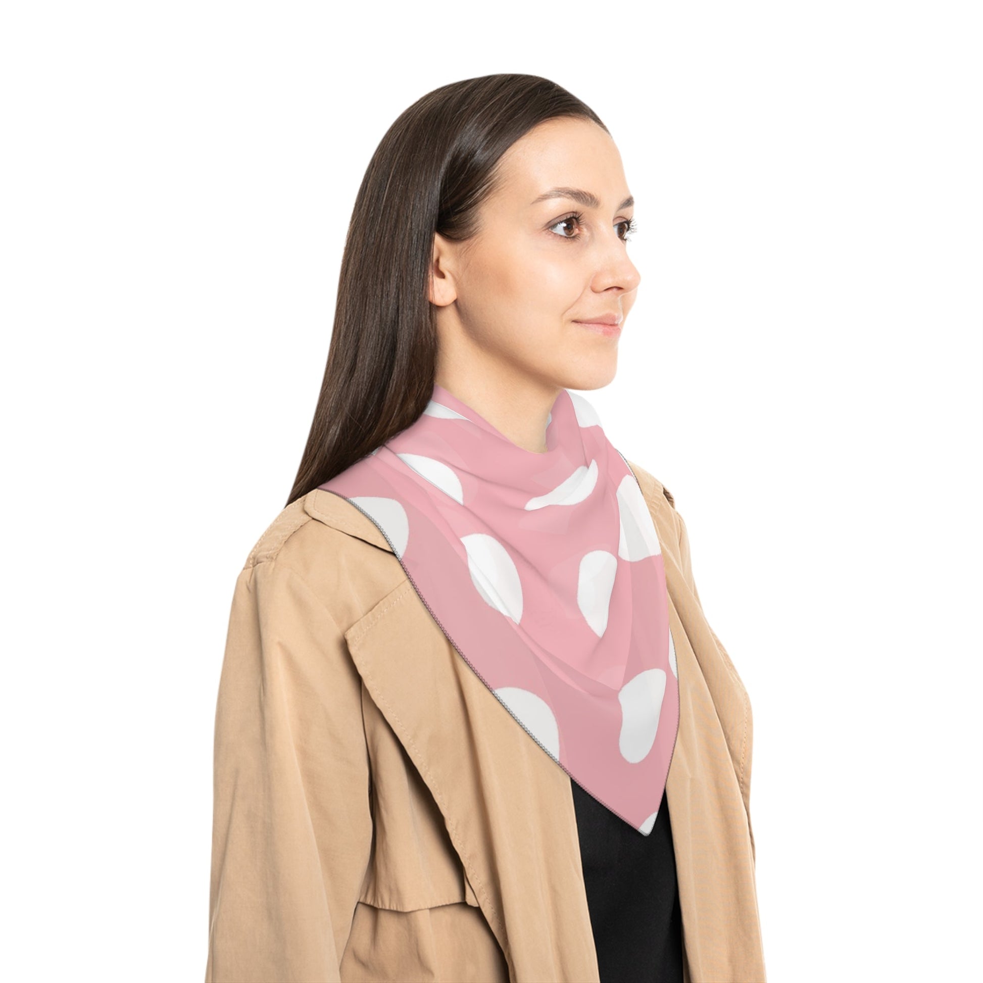 Sheer Pink Polka Dot Scarf, Artsulli - Art is Long, Life is Short, Accessories, , , , , , , 