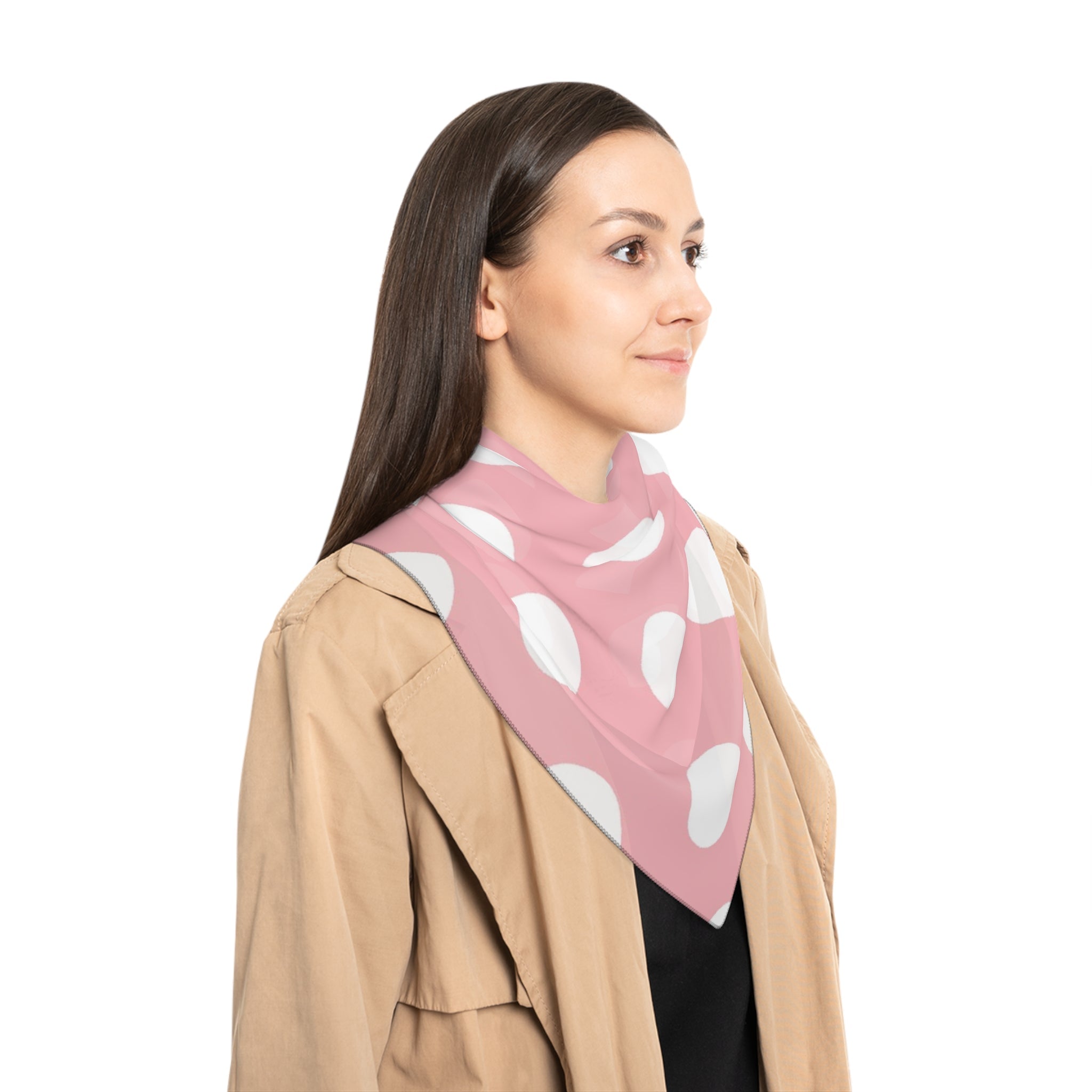 Sheer Pink Polka Dot Scarf, Artsulli - Art is Long, Life is Short, Accessories, , , , , , , 