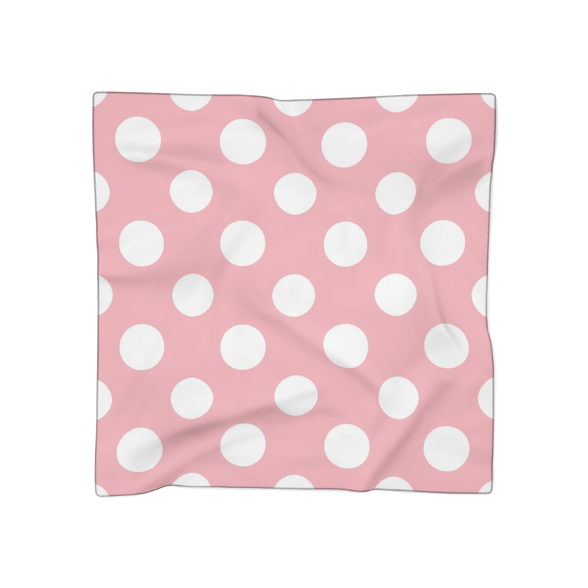 Sheer Pink Polka Dot Scarf, Artsulli - Art is Long, Life is Short, Accessories, Color, Poly voile, Size, 25" × 25", , , 16455402106744656284