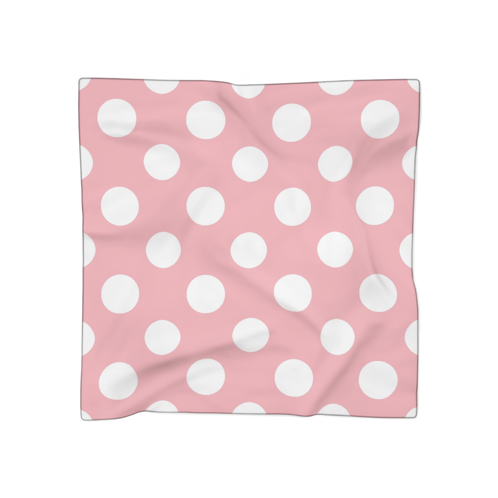 Sheer Pink Polka Dot Scarf, Artsulli - Art is Long, Life is Short, Accessories, Color, Poly voile, Size, 25" × 25", , , 16455402106744656284