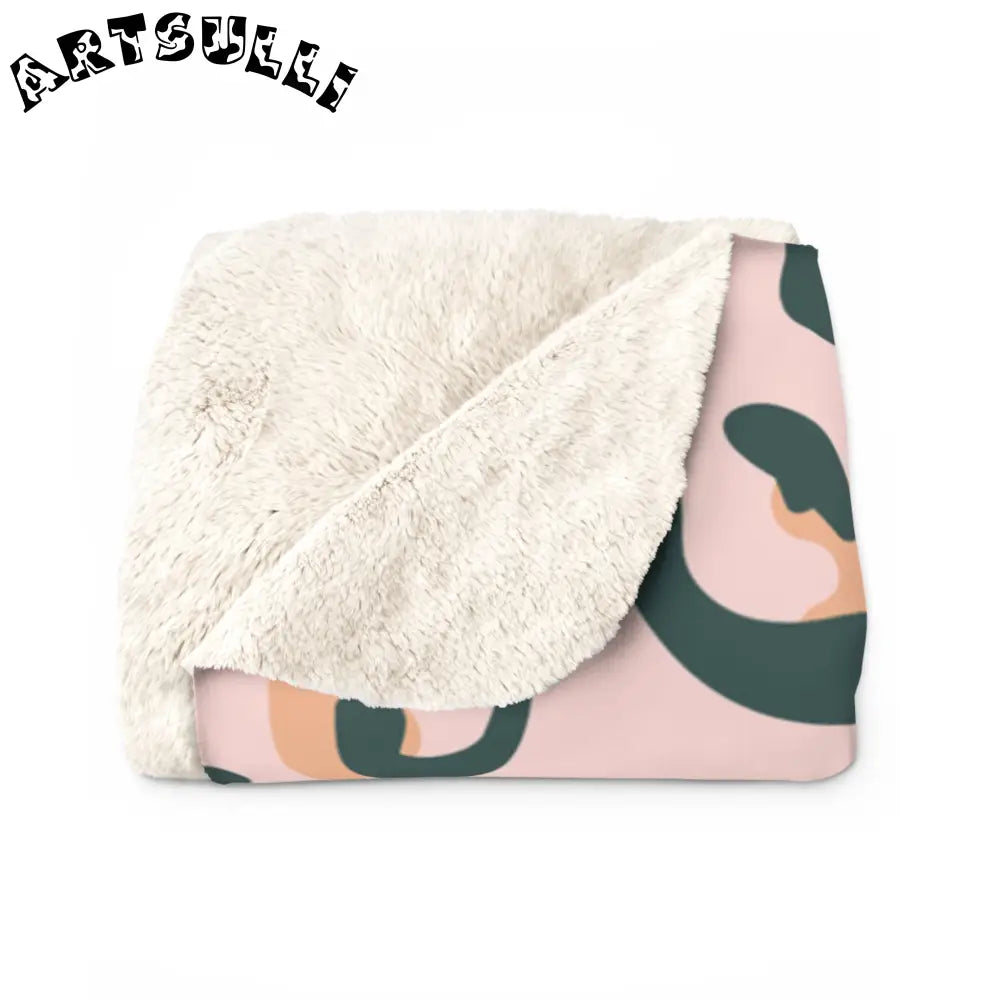 JAKKOUTTHEBXX Pink Leopard Print Sherpa Fleece Blanket 2025