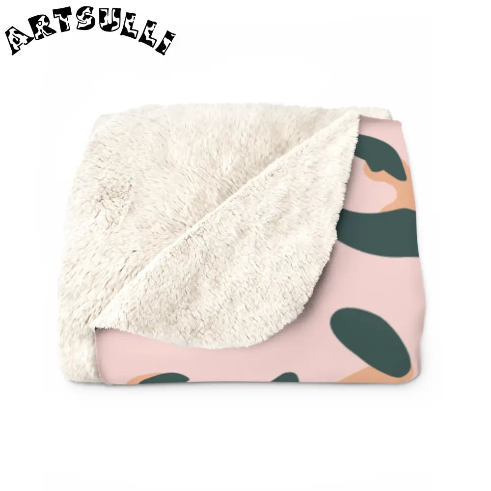 JAKKOUTTHEBXX Pink Leopard Print Sherpa Fleece Blanket 2025