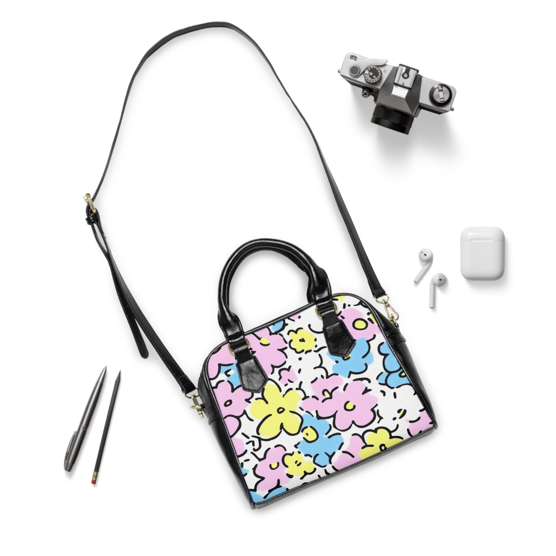 Shoulder Handbag, Artsulli - Art is Long, Life is Short, Bags, , , , , , , 