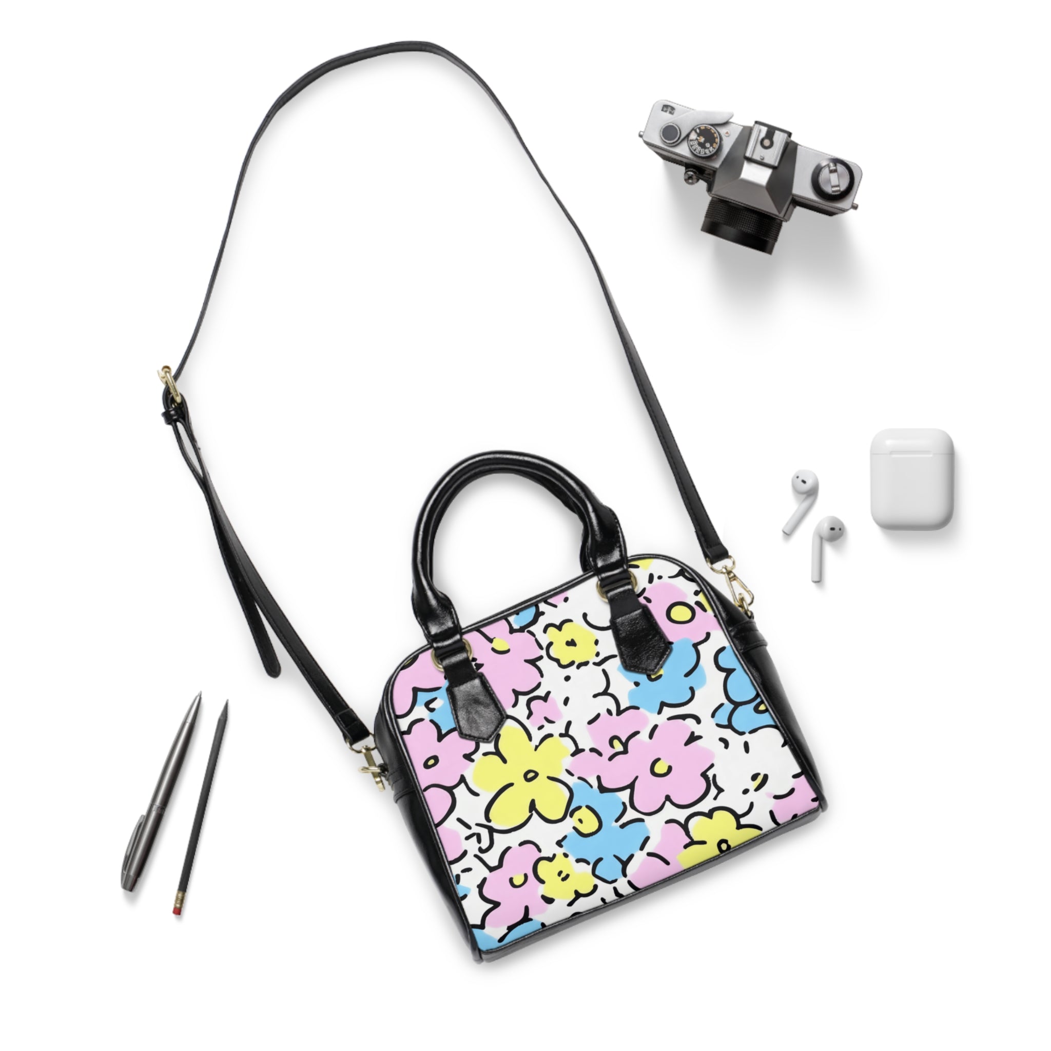 Shoulder Handbag, Artsulli - Art is Long, Life is Short, Bags, , , , , , , 