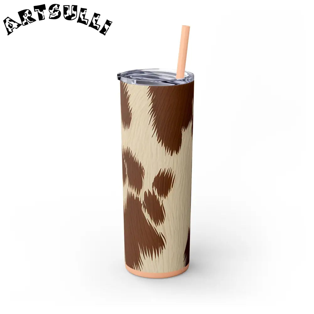 JAKKOUTTHEBXX Cowhide Print Insulated Skinny Tumbler 2025