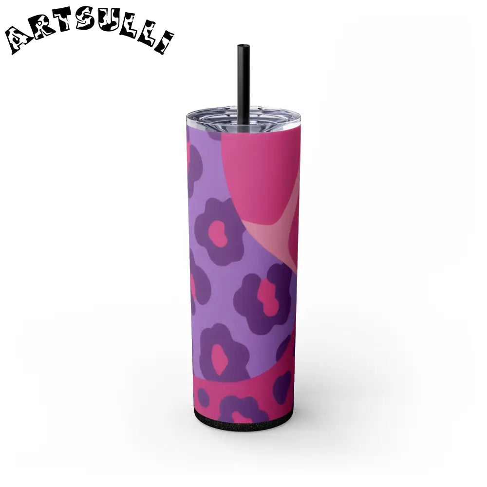 JAKKOUTTHEBXX Purple and Pink Leopard Skinny Tumbler 2025