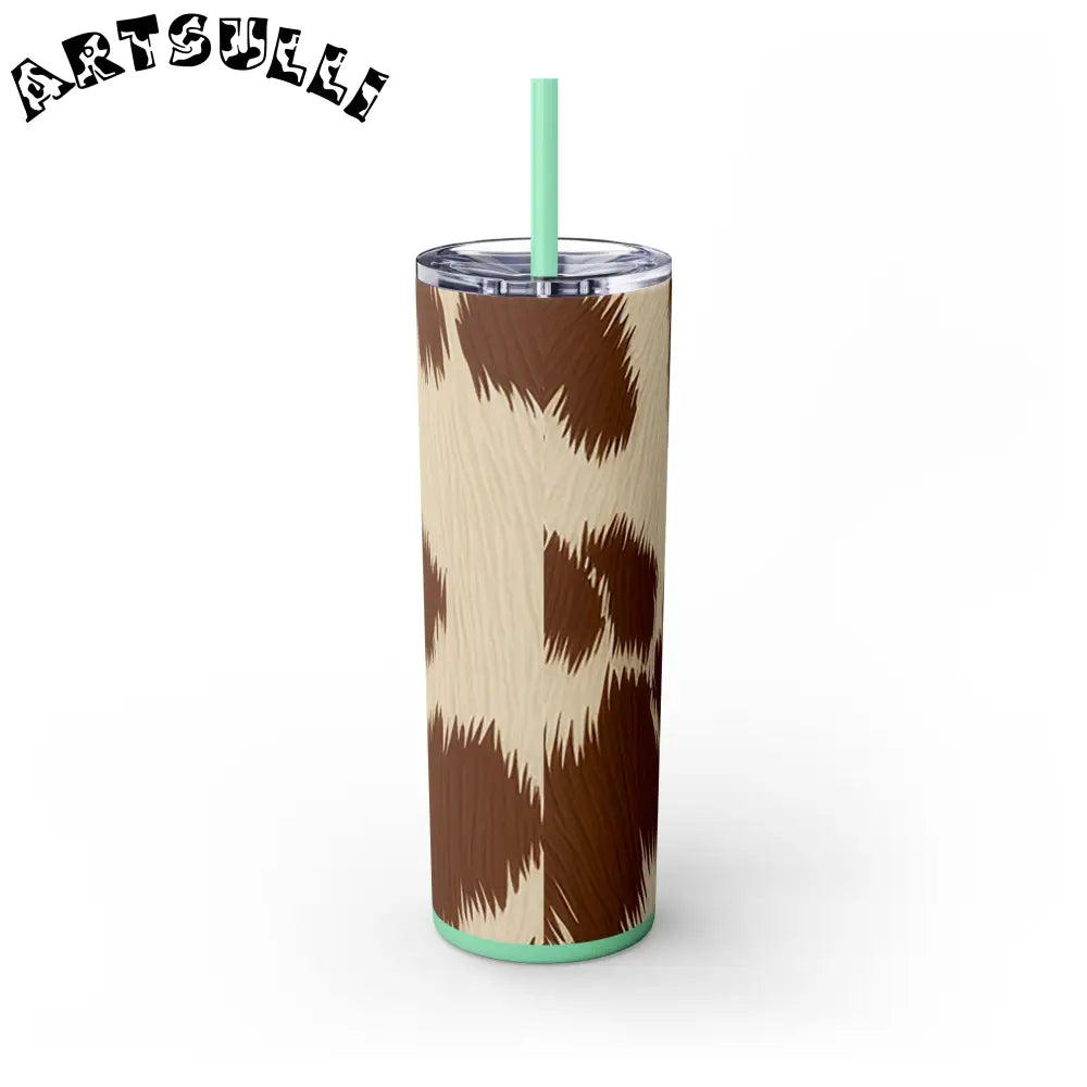 JAKKOUTTHEBXX Cowhide Print Insulated Skinny Tumbler 2025