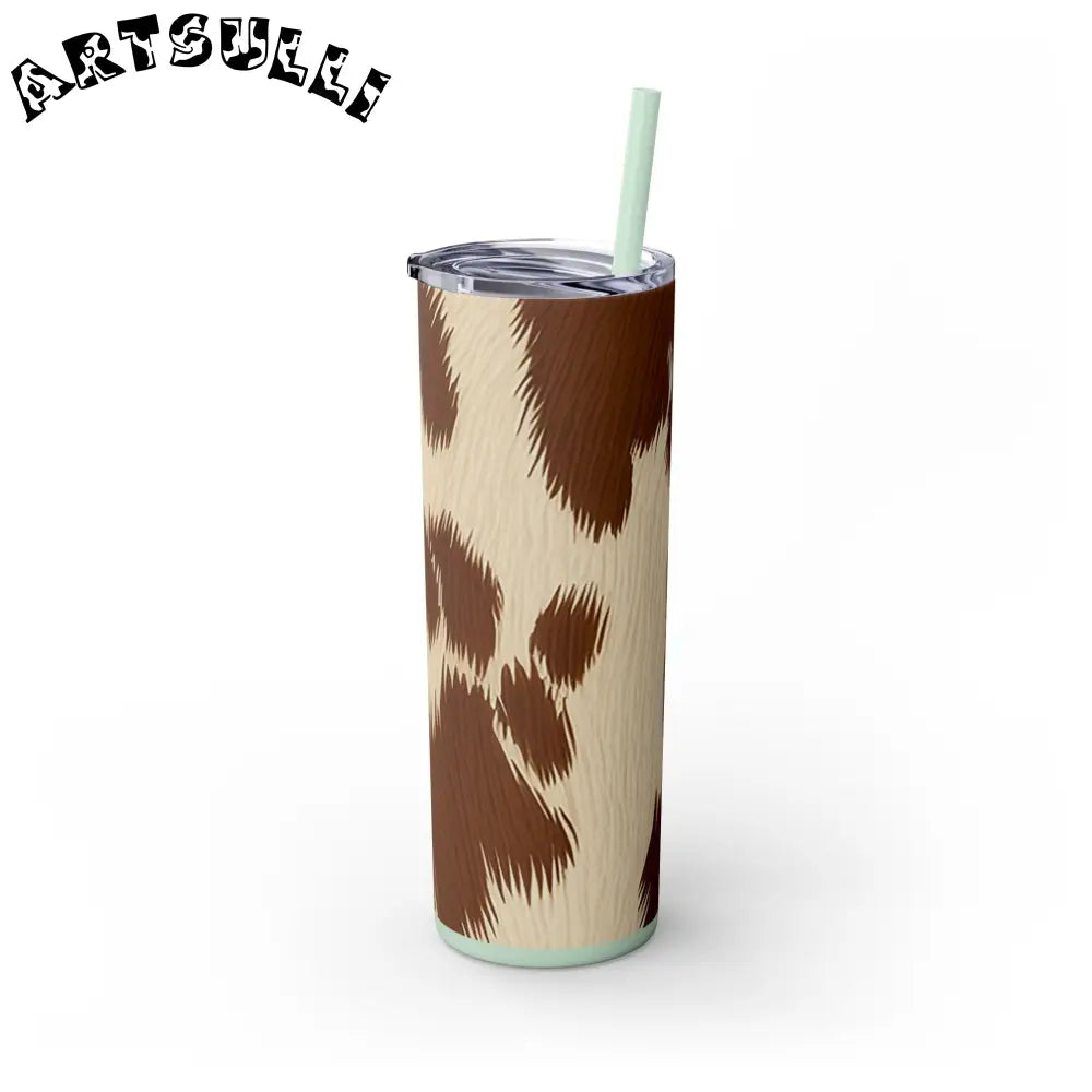 JAKKOUTTHEBXX Cowhide Print Insulated Skinny Tumbler 2025