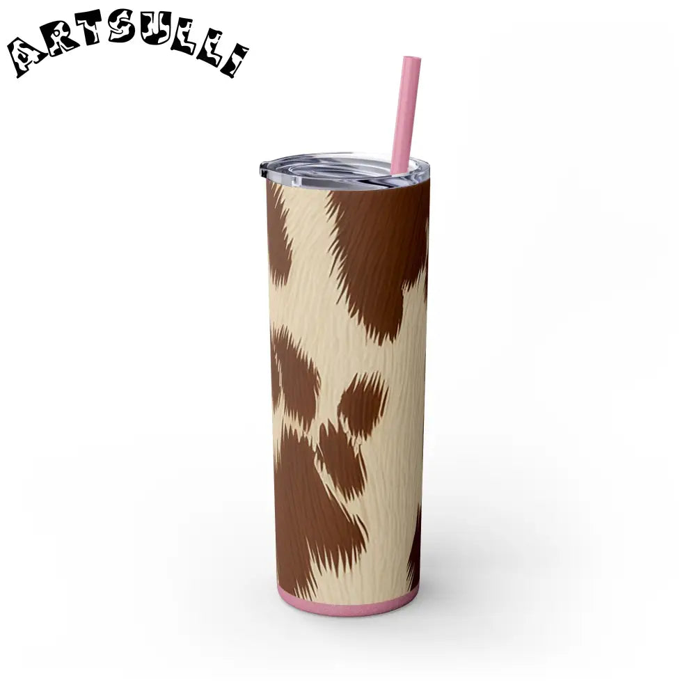 JAKKOUTTHEBXX Cowhide Print Insulated Skinny Tumbler 2025
