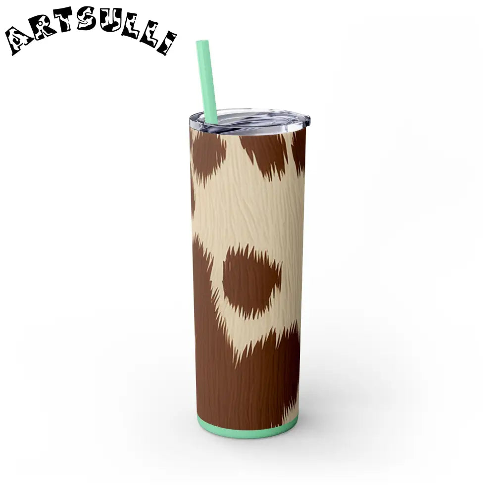 JAKKOUTTHEBXX Cowhide Print Insulated Skinny Tumbler 2025