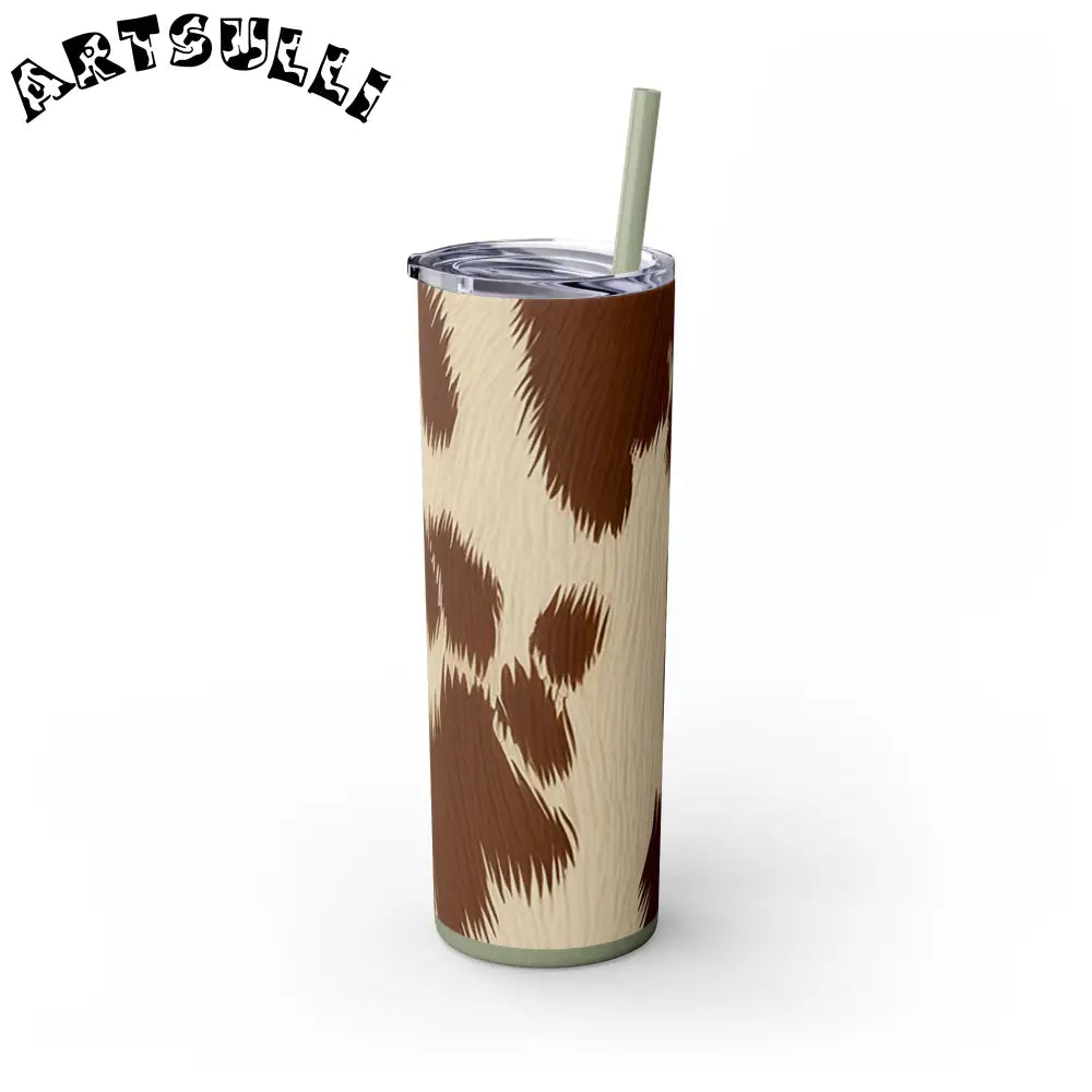 JAKKOUTTHEBXX Cowhide Print Insulated Skinny Tumbler 2025