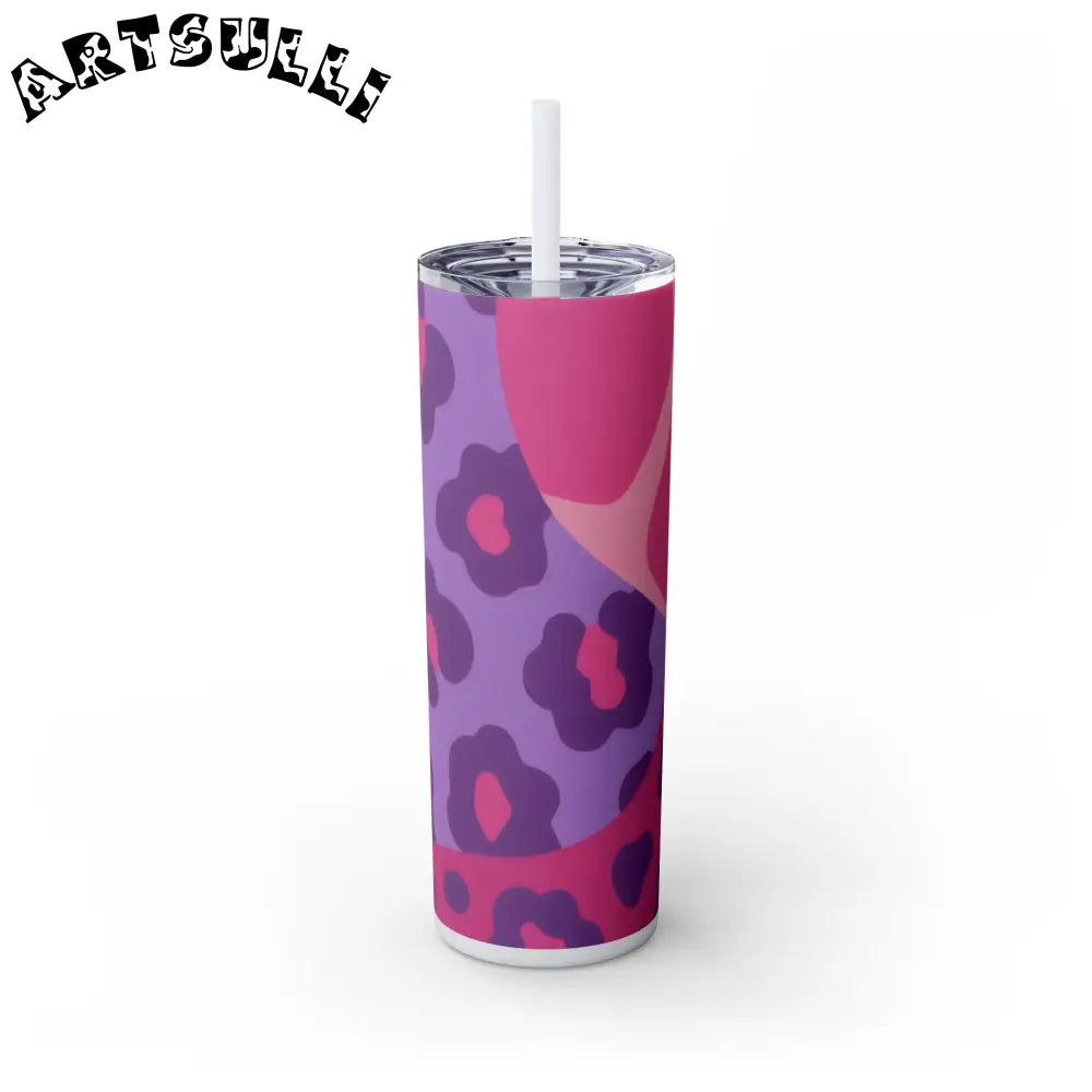 JAKKOUTTHEBXX Purple and Pink Leopard Skinny Tumbler 2025