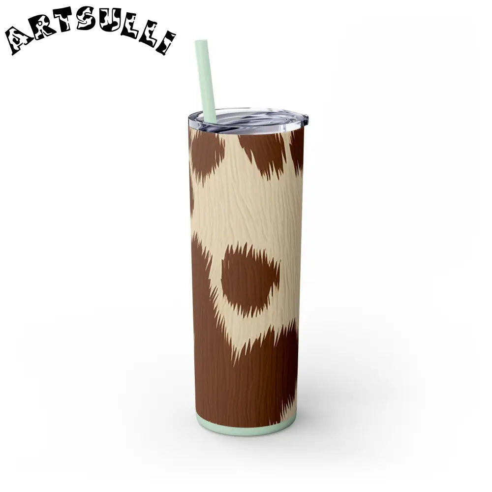 JAKKOUTTHEBXX Cowhide Print Insulated Skinny Tumbler 2025